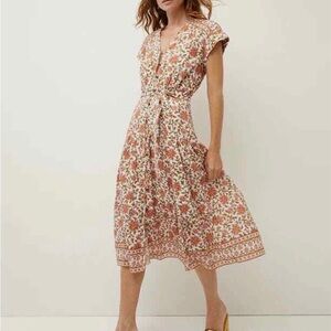 Floral Print Midi Dress